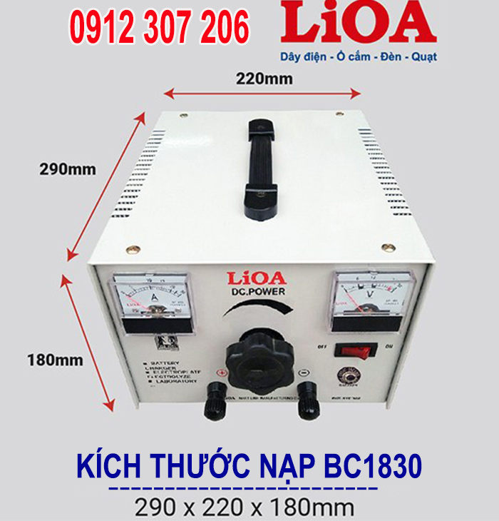 NẠP AC QUY LIOA 18V MAX 15A