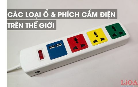 Giá ổ cắm kéo dài lioa có usb